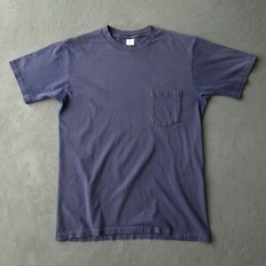 Vintage 90s Towncraft Pocket T-shirt L Navy Blue Made in USA JCPenney